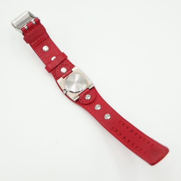Nixon Sometimes Naughty Watch Women 30mm Red Dial Leather Band with New Battery - Picture 14 of 15